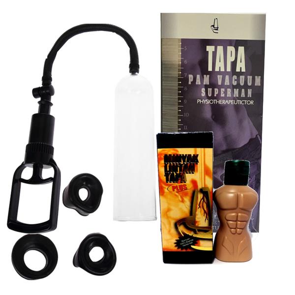 Tapa Super Man Male Vacuum Pump + Minyak Lintah Tapa Plus 60ml