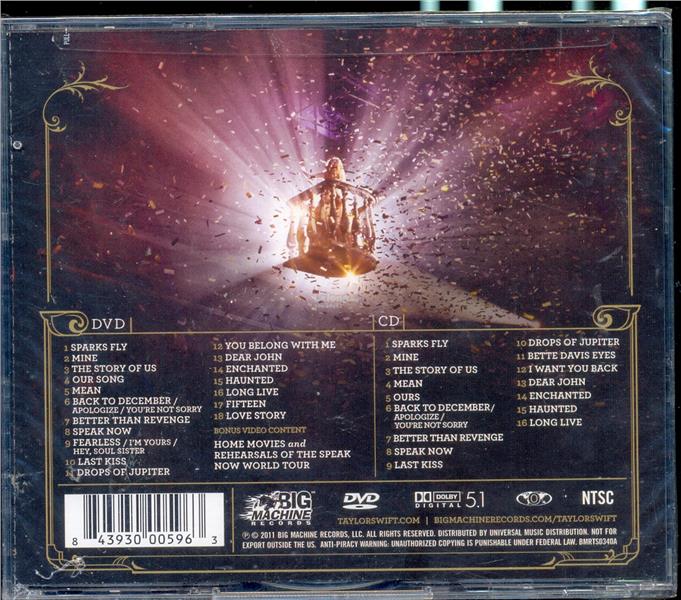 Speak Now World Tour Dvd