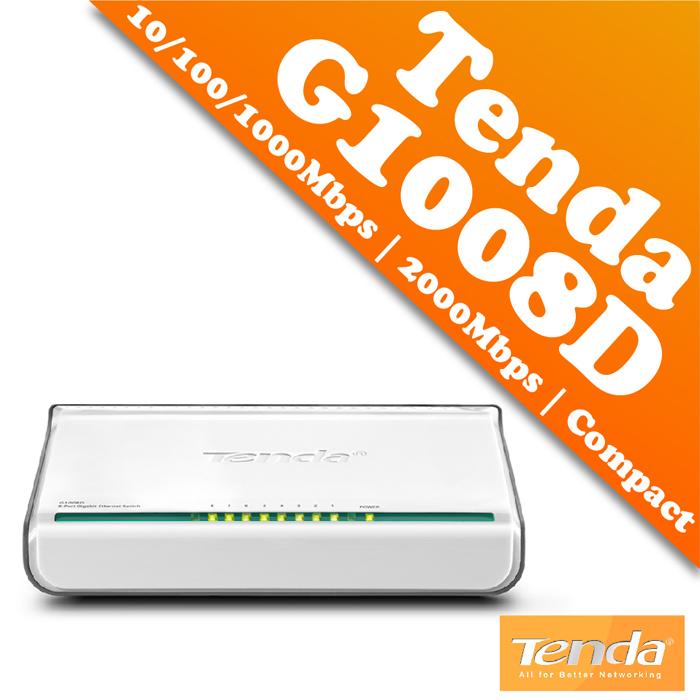 Tenda G1008D 8-Port Unmanaged Gigabit Switch[Full Duplex Bandwidth]