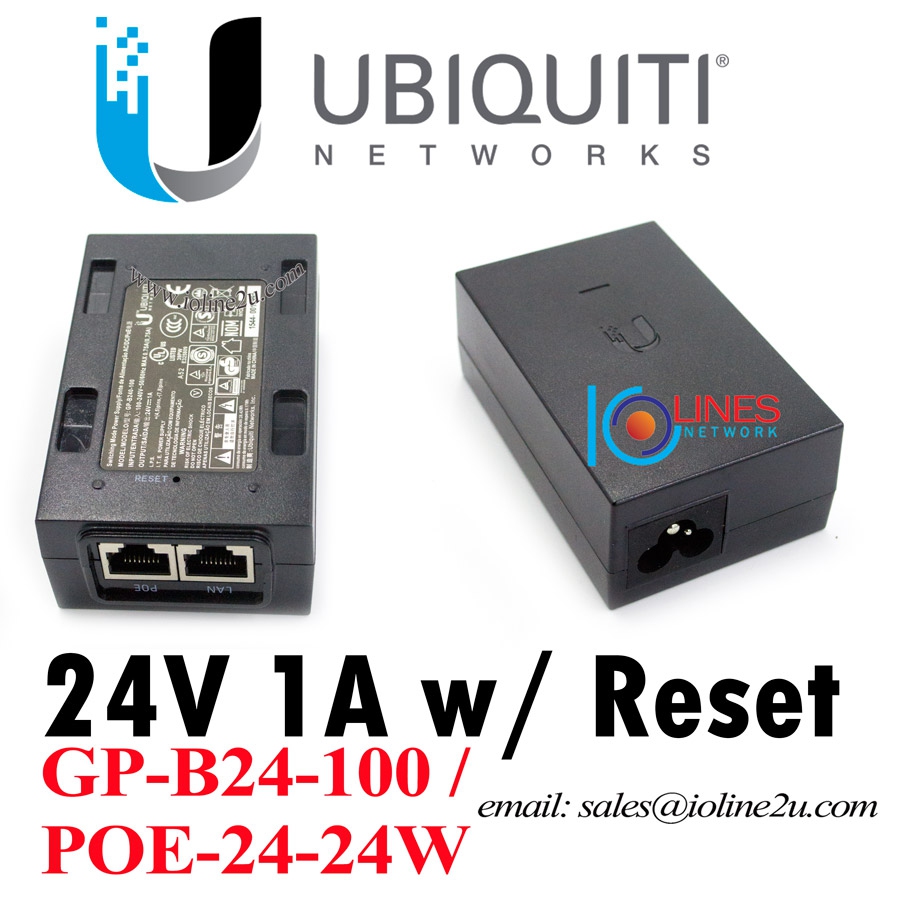 Ubiquiti UBNT Network 24V 1A POE-24-24W adapter injector GP-B24-100 AP Remote Ubiquiti UBNT Network 24V 1A POE-24-24W adapter injector GP-B24-100 AP Remote