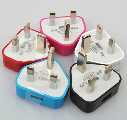 UK 3 Pin USB Power Adapter Wall Plug Charger Mobile Phones Tablet PC