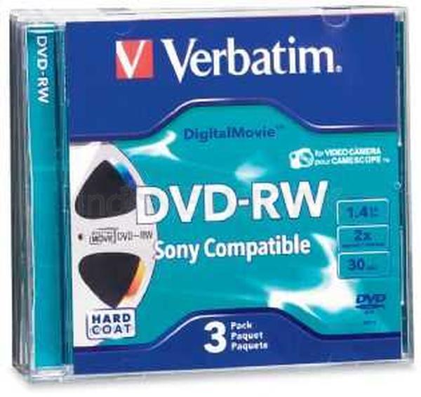 VERBATIM MINI DVD RW 2X verbatim mini dvd rw 2x: