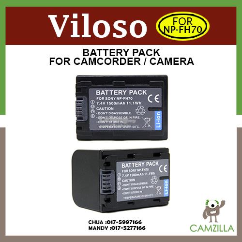 Viloso NP-FH70 Battery for SONY HandyCam DCR-SR35E DCR-DVD150E Viloso NP-FH70 Battery for SONY HandyCam DCR-SR35E DCR-DVD150E