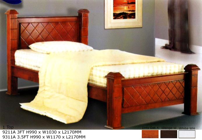 Wood Single Bed