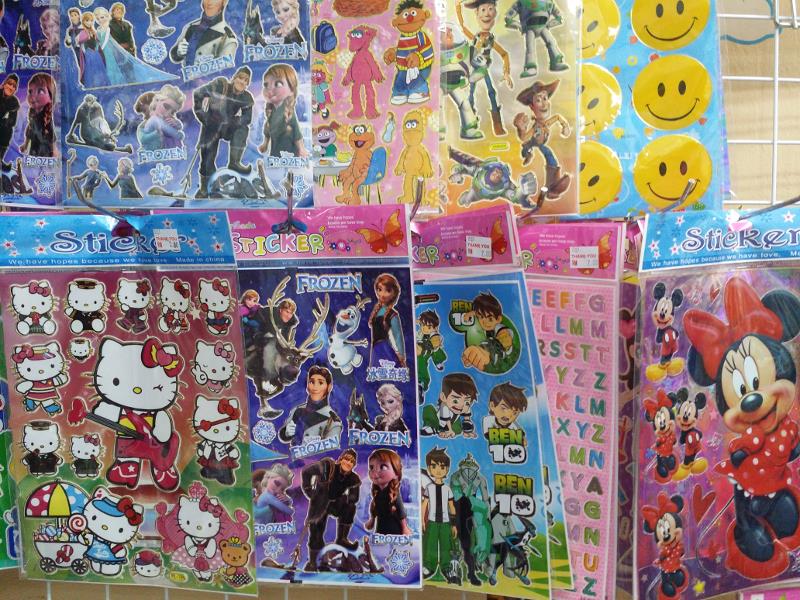Wholesale Gifts for Children Cartoon Stickers (Assorted) X 100