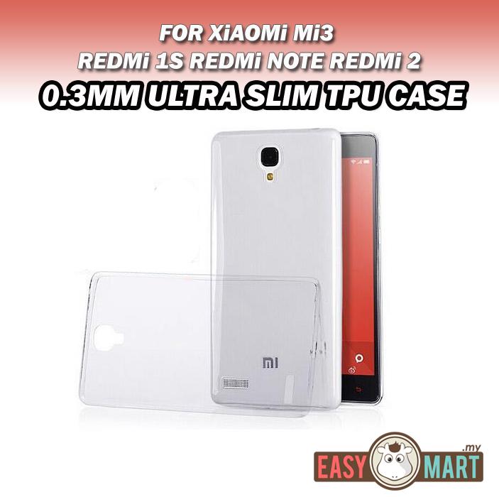 Xiaomi Mi3 Mi4i RedMi 1S RedMi Note RedMi 2 0.3mm Ultra Slim TPU Case