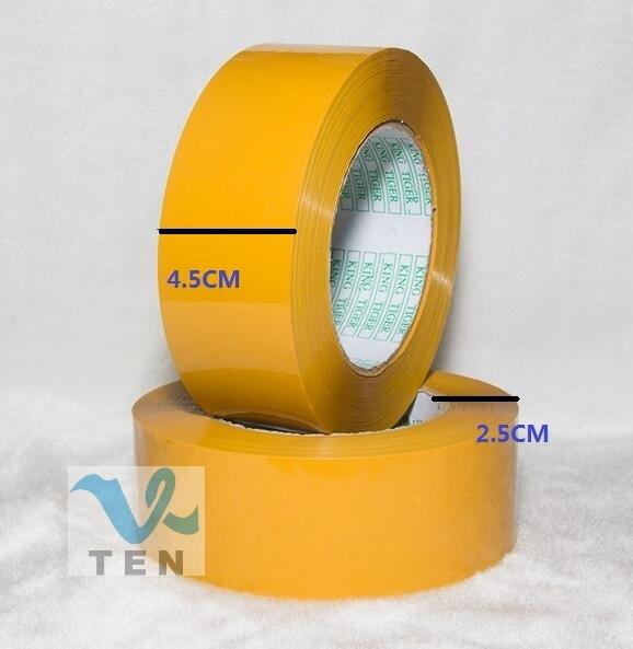 Yellow Plastic Sealing Tape 45mm Width x 25mm Thick Tape