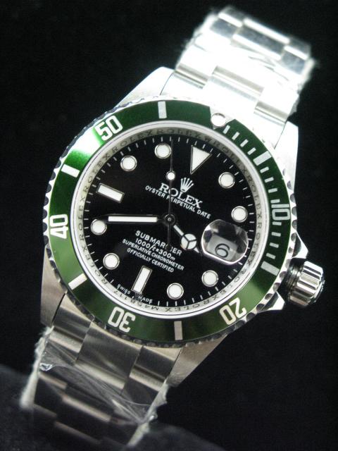 ROLEX SUBMARINER 50TH ANNIVERSARY 2009 VERSION LIMITED BLACK GREEN Feature available to Store Members