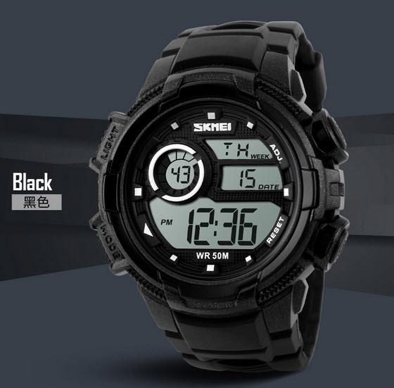 Original Sport WR50M SKMEI Digital Watch SKM1113 Black (Selangor, end