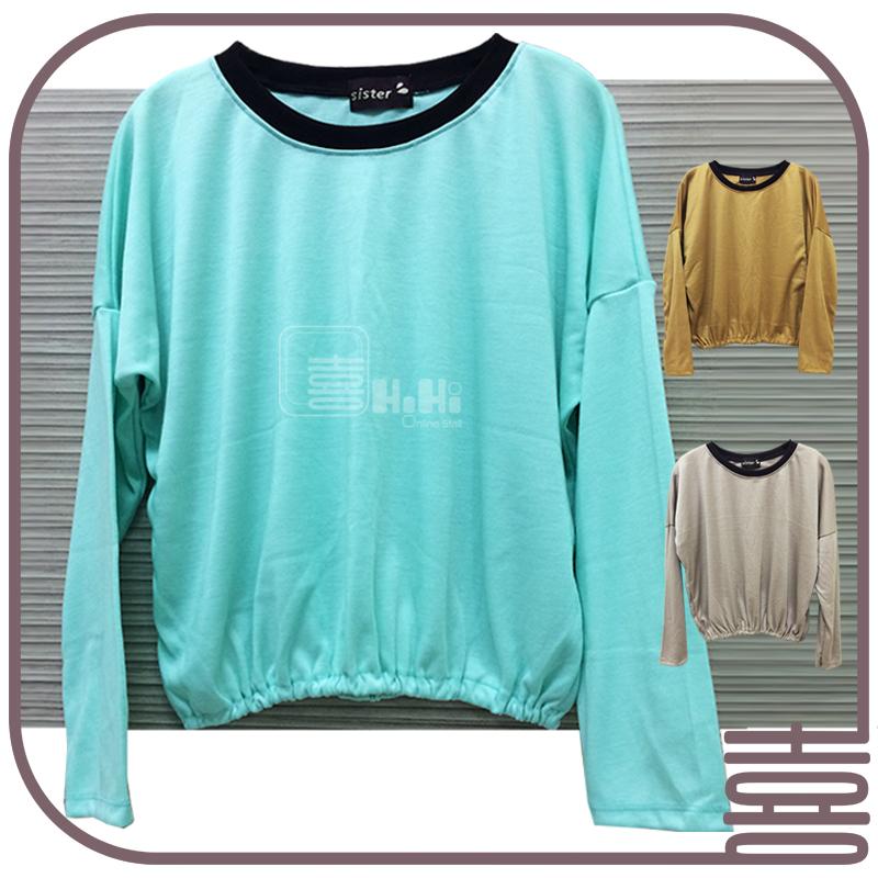Korean Women Ladies Long Sleeves Plain Top