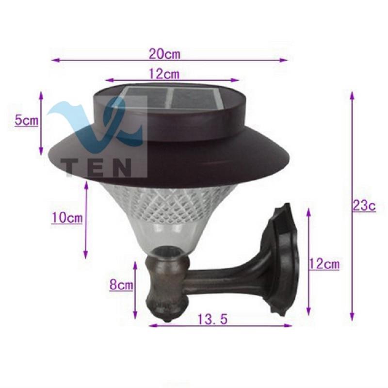 24LED Solar Wall Lamp Outdoor LED Light Super Bright Garden Warm White