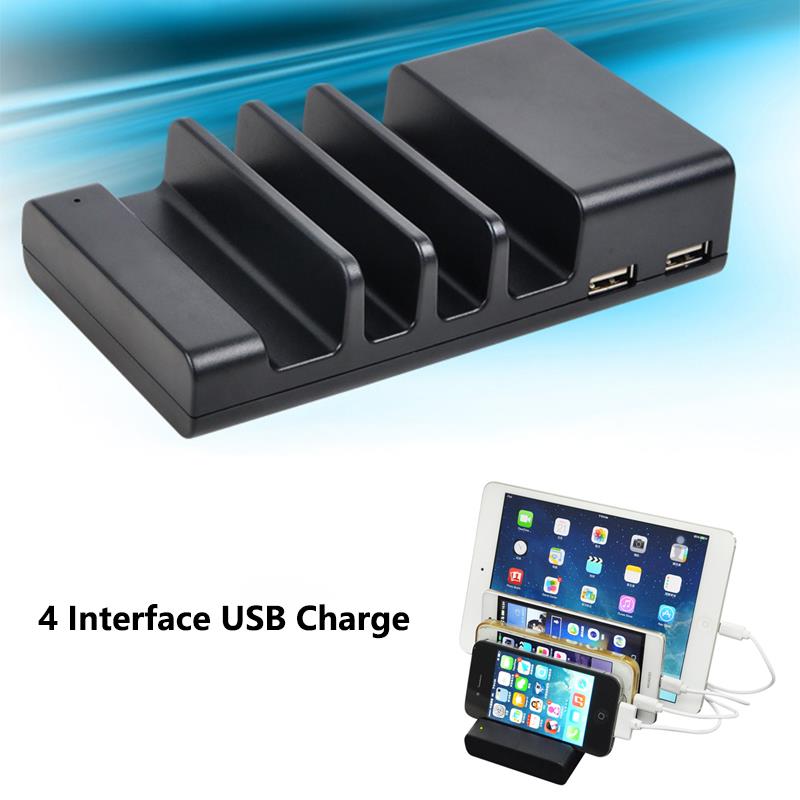 4-Port USB Charging Station Stand De (end 3/16/2018 1:15 PM) - 4-Port USB Charging Station Stand Desktop Charging Stand Organizer