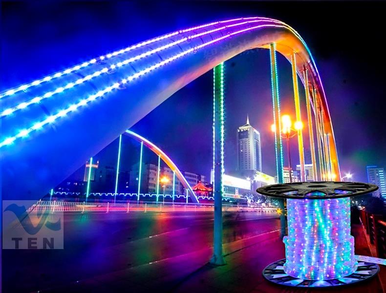 AC 220V Waterproof Led Strip Cucujid 3 Line Rainbow Tube RGB