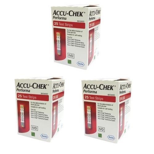 ACCU-CHEK PERFORMA BLOOD GLUCOSE TEST STRIPS 25s x 3 ACCU-CHEK PERFORMA BLOOD GLUCOSE TEST STRIPS 25s x 3