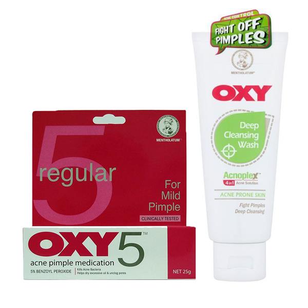 Acne Treatment Oxy 5 Pimple Medication 25g + Oxy Deep Cleansing Wash