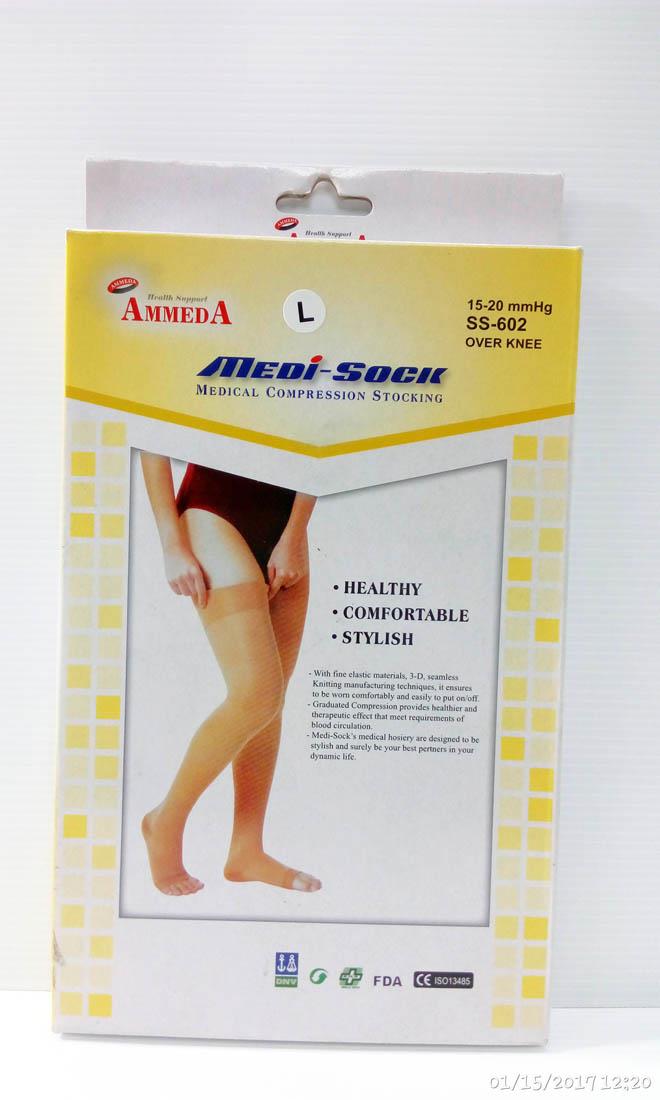 Ammeda Medi-Sock Medical Compression Stocking L Size Over Knee