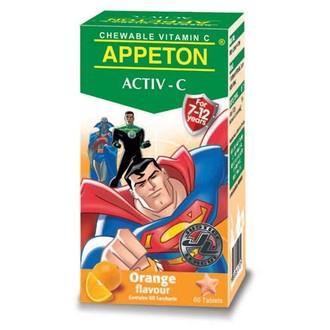 APPETON ACTIV-C 100MG ORANGE 60 CHEWABLE TABLET APPETON ACTIV-C 100MG ORANGE 60 CHEWABLE TABLET