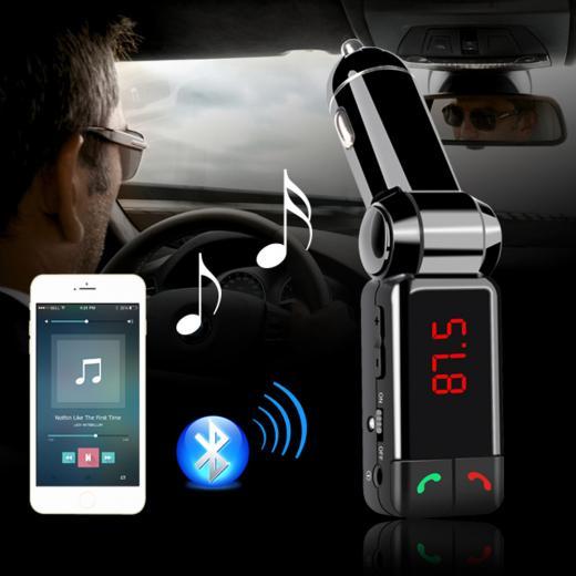 Bluetooth FM Transmitter MP3 Player With 2.1A USB Charger
