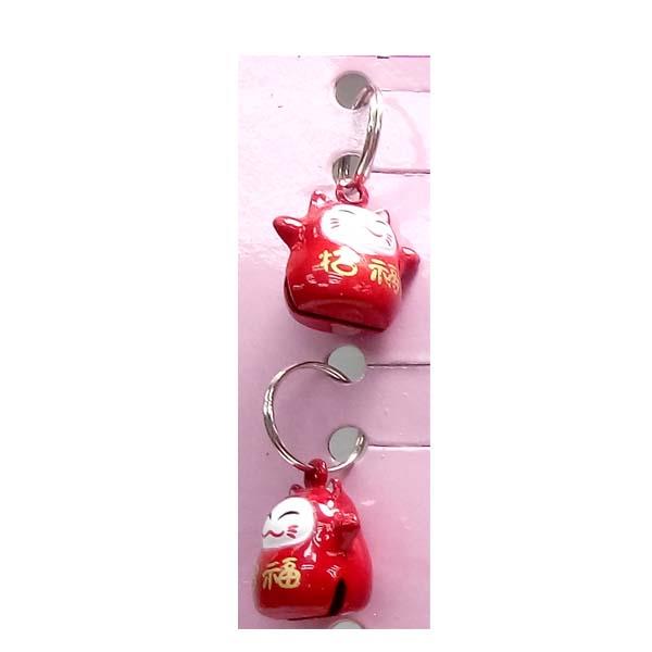 Cat & Dog Collar Bell Lucky Cat Design 2pc