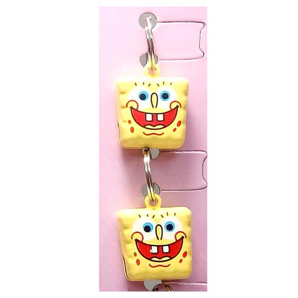 Cat & Dog Collar Bell Sponge Bob Design 2pc