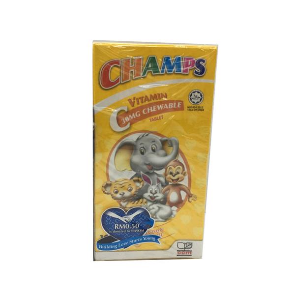 Champs C Chewable 30mg 100 Tablet Vitamin C 