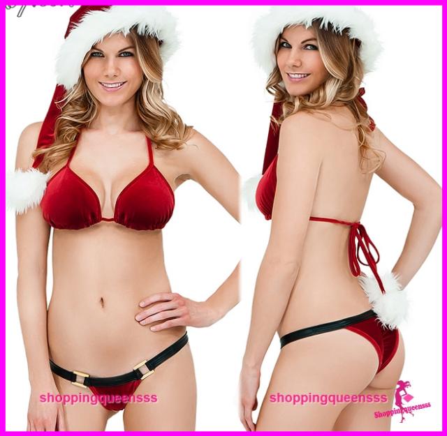 Black man bikini Christmas bikini party