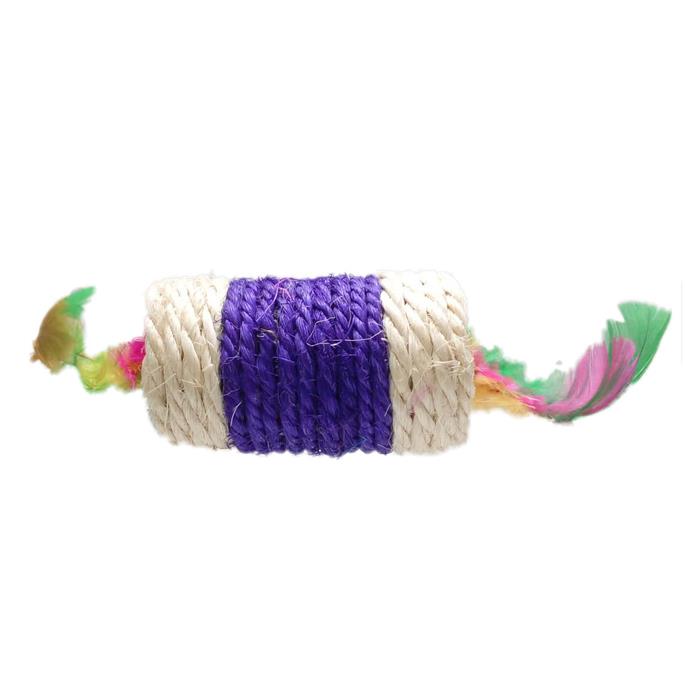 Colourful Sisal Cat Toy with Feather TYT-38155 Colourful Sisal Cat Toy with Feather TYT-38155