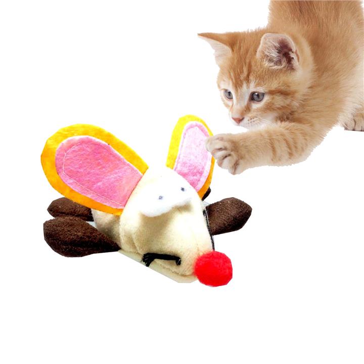 Cute Vibrating Mouse Toy with Fluffy Ears for Cats TY-239