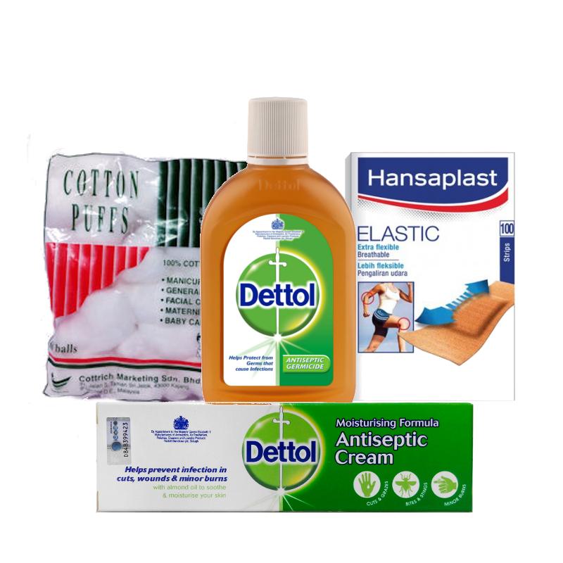 DETTOL ANTISEPTIC FIRST AID SET (with cotton)