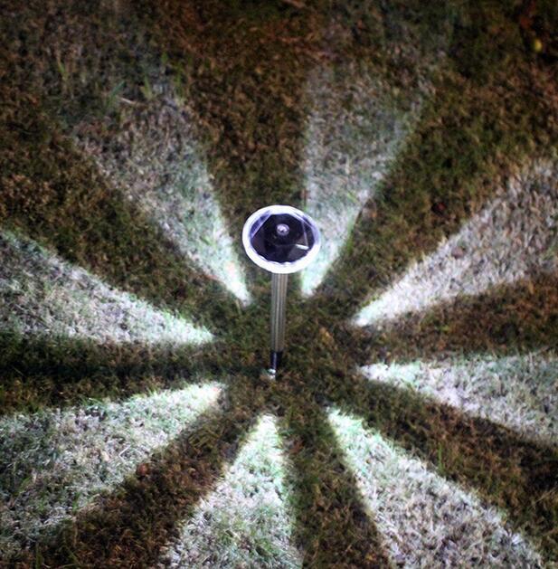 Diamond Solar Panel Garden Stake Spike Spot Lights Outdoor Garden Lamp
