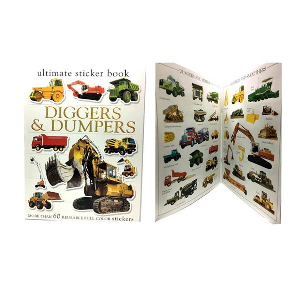 Diggers & Dumpers Construction for Kids Sticker Book, Truck & Dozers