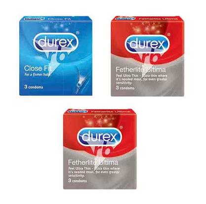 Durex Close Fit + Durex Fetherlite Ultima Thin Condoms 3s X 2