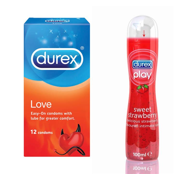 Durex Love Condom 12s+ Durex Play Strawberry Lube 100ml