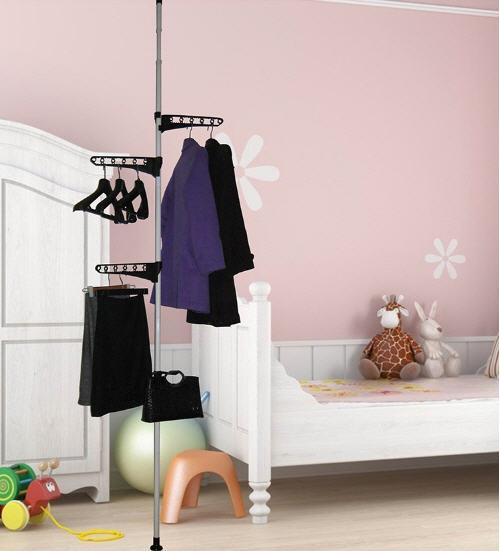 Image result for Expandable Clothes Laundry Indoor Room Hanging / Organizer Rack Pole