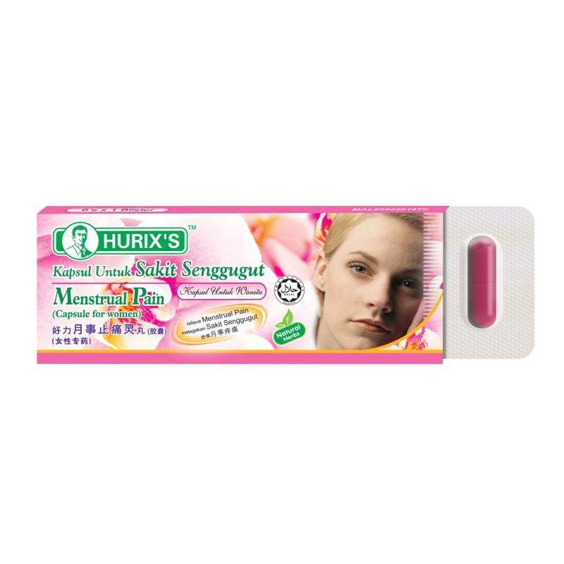 Hurix's Kapsul Untuk Sakit Senggugut for Period Pain 6s