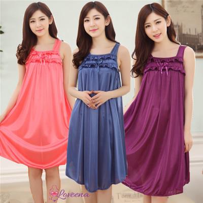 Loveena Ice Silk Nightie Sleepwear Lingerie Dress L7050 (5 Colours)