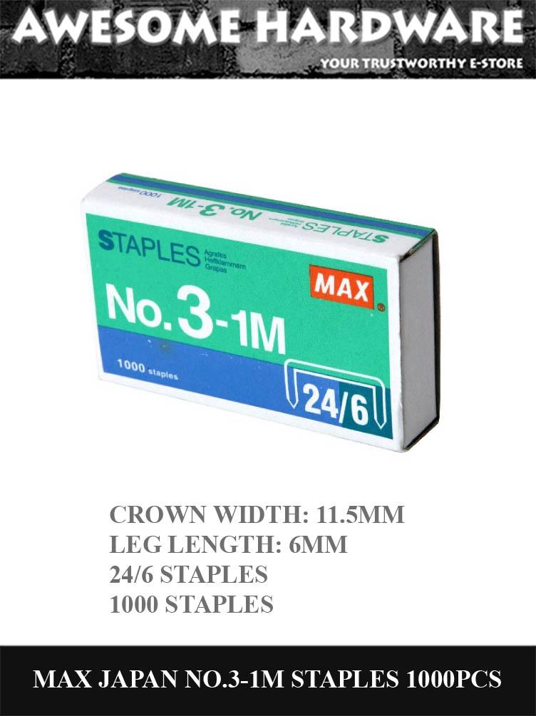 MAX JAPAN NO.3-1M STAPLER REFILL ST end 10 16 2018 9 15 AM 