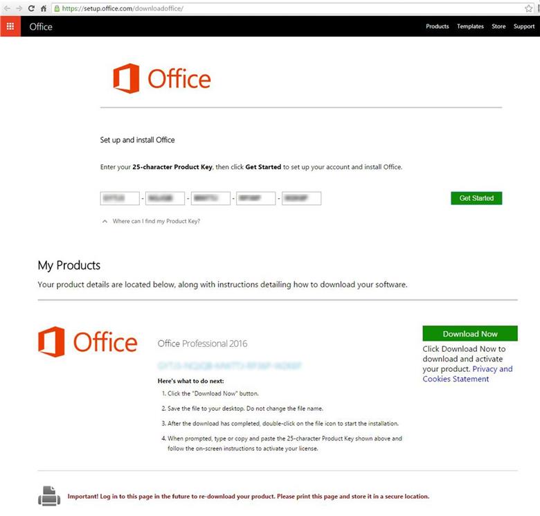 Genuine microsoft office 2016 professional