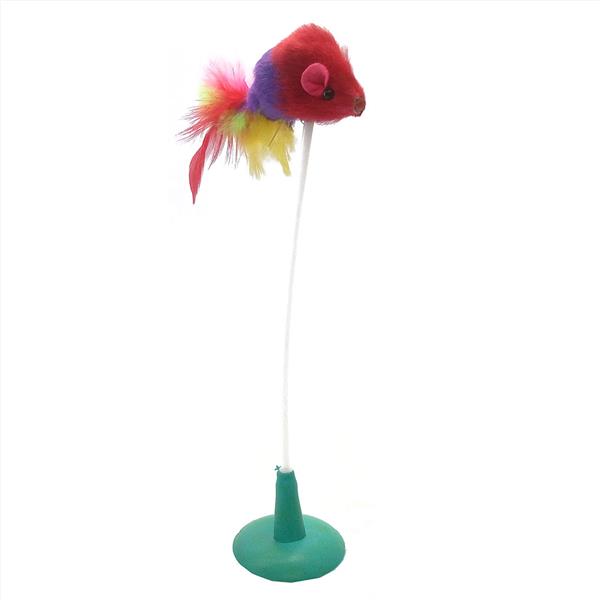 Mouse with Feather Sucker Cat Toy TY-237
