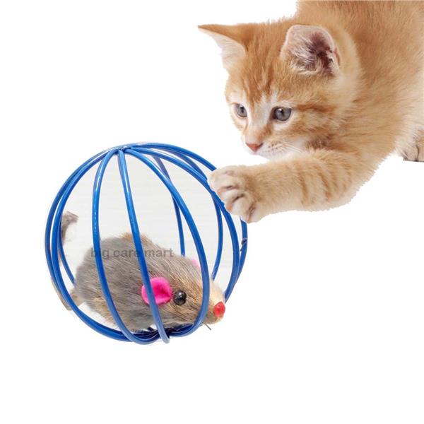 Mouse in Wheel Cage Cat Toy SY-33105