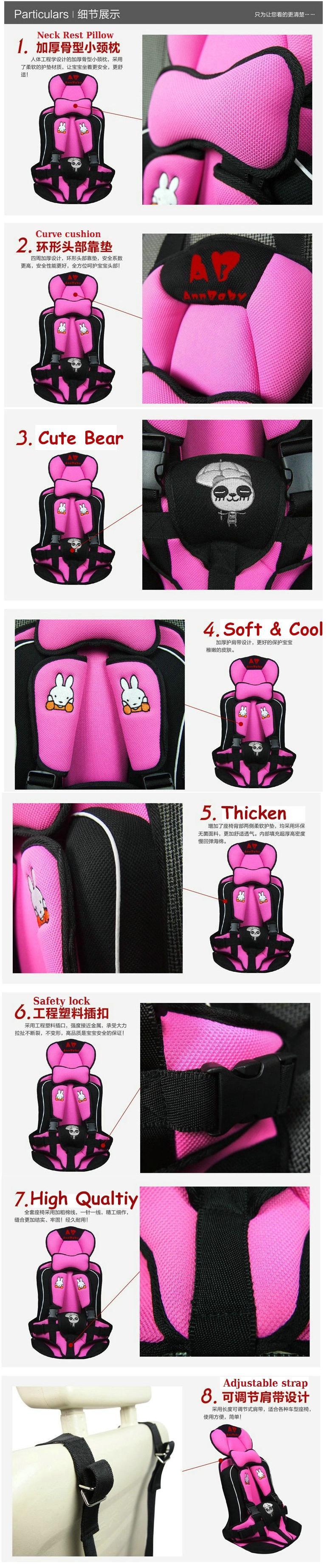 Original Annbaby Baby Child Kid Safety Car Seat Car Cushion 