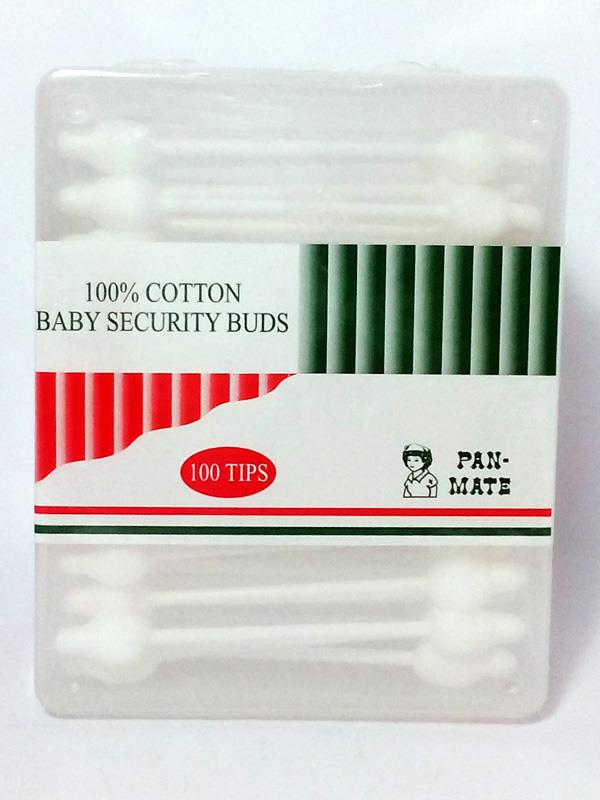 Pan Mate Cotton Buds for Baby with Security tips 100s X 2box