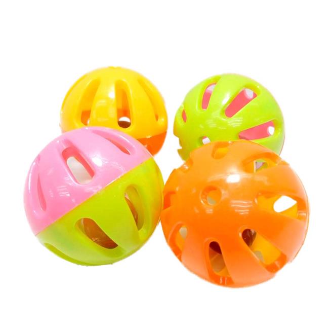 Plastic Balls with Bells 4 pieces Toys for Cats