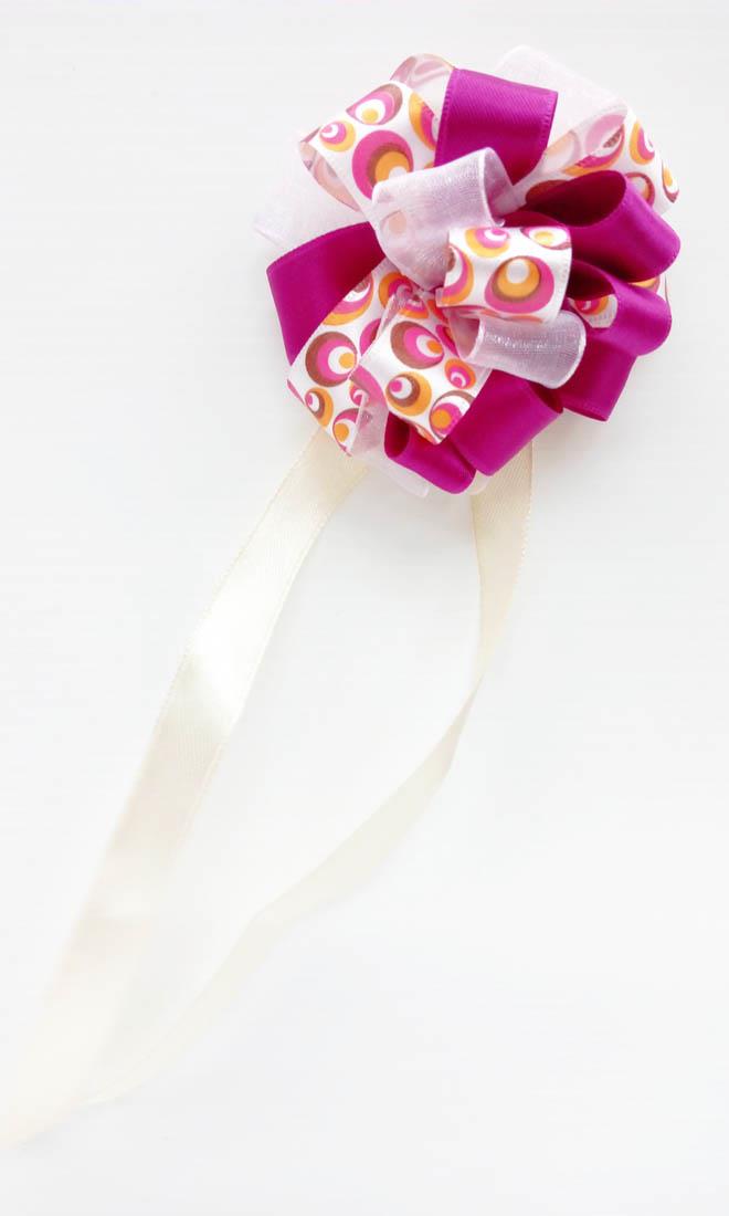 Purple Ball Ribbon X 5