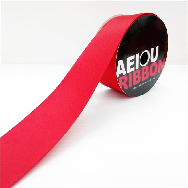 Red Plain Ribbon 25mm 