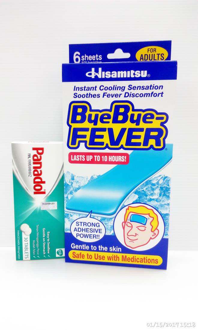 Reduce Fever : Bye Bye Fever 6's Adult + Panadol Paracetamol 30's