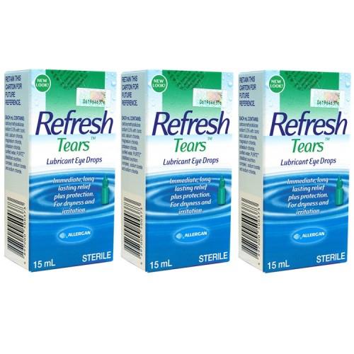 REFRESH TEARS 15ML x 3, ARTIFICIAL TEARS FOR DRY EYES