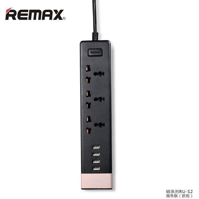 Remax Business Version RU-S2 4 Ports USB Hub Charger - Black Gold