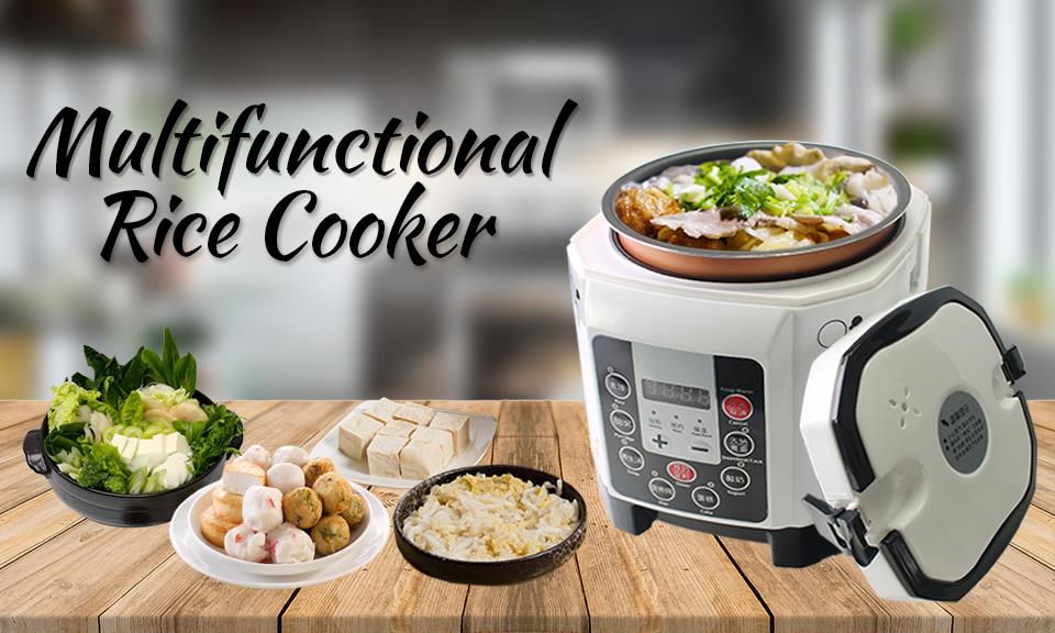 Riino 2.0L Multifunctional Rice Cooker Non-Stick Coating Pot Msia Plug