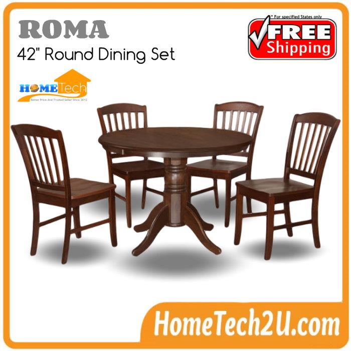 Roma 5 PC Round Dining Set Cappucci End 12 20 2017 5 15 PM
